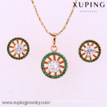 62050-Xuping Copper Jewelry For Woman Brass Jewelry Set with 18K Gold Plated